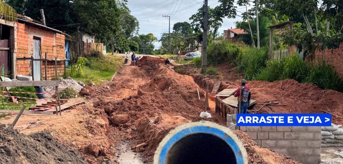 Prefeitura de Baião realiza obras de drenagem na Travessa João Moreira para melhorar escoamento