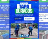 Operação Tapa-Buracos nas ruas do município.