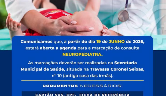 Agenda Aberta para Consultas em Neuropediatria em Baião!
